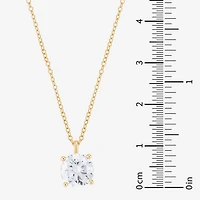 ( H-I/Si1-Si2 ) 2 CT. Lab-Grown Diamond 14K Gold Round 18 Inch Pendant Necklace