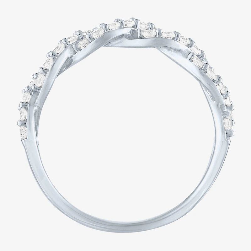 (G-H / I1-I2) Womens 1/2 CT. T.W. Lab Grown White Diamond 10K Gold Wedding Band