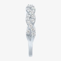 (G-H / I1-I2) Womens 1/2 CT. T.W. Lab Grown White Diamond 10K Gold Wedding Band