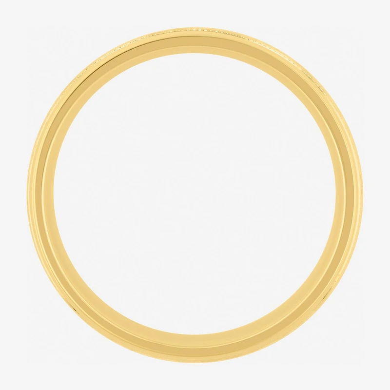 Mens 6MM 14K Gold Over Silver Wedding Band