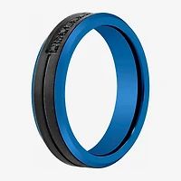 Mens 6MM Diamond Accent Natural Black Tungsten Wedding Band