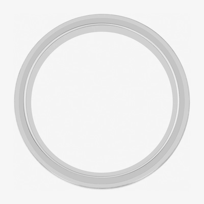 Mens 6MM Tungsten with 14K Gold Wedding Band