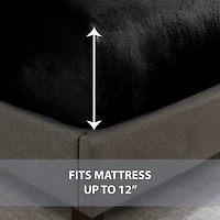 Swift Home Premium Plush Polyester Flannel Wrinkle Resistant Fitted Sheet