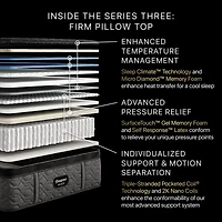 Beautyrest Black Series Three 16.5" Firm Pillow Top - Mattress Only