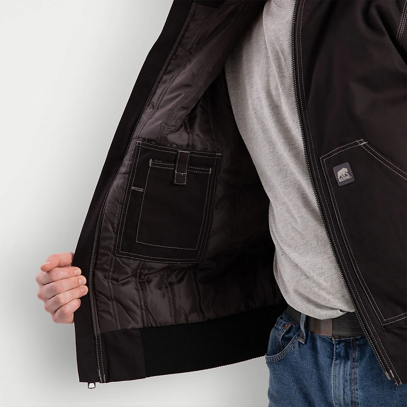 Berne Modern Mens Hooded Heavyweight Big and Tall Work Jacket