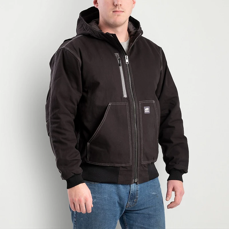 Berne Modern Mens Hooded Heavyweight Big and Tall Work Jacket