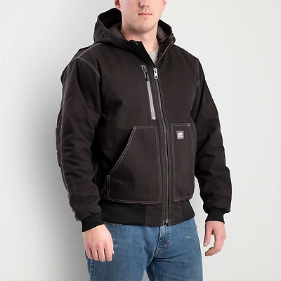 Berne Modern Mens Hooded Heavyweight Big and Tall Work Jacket