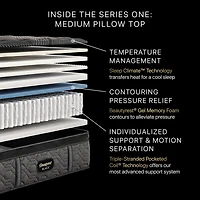 Beautyrest Black Series One 14.75" Medium Pillow Top - Mattress Only