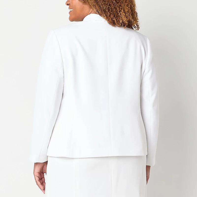 Black Label by Evan-Picone Womens Plus Classic Fit Suit Jacket