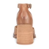 Korks Womens Almond Closed Toe Stacked Heel