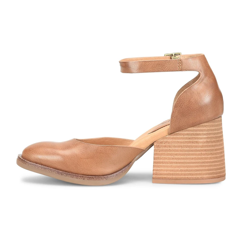 Korks Womens Almond Closed Toe Stacked Heel
