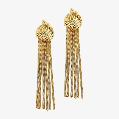 Bold Elements Gold Tone Womens Drop Earrings