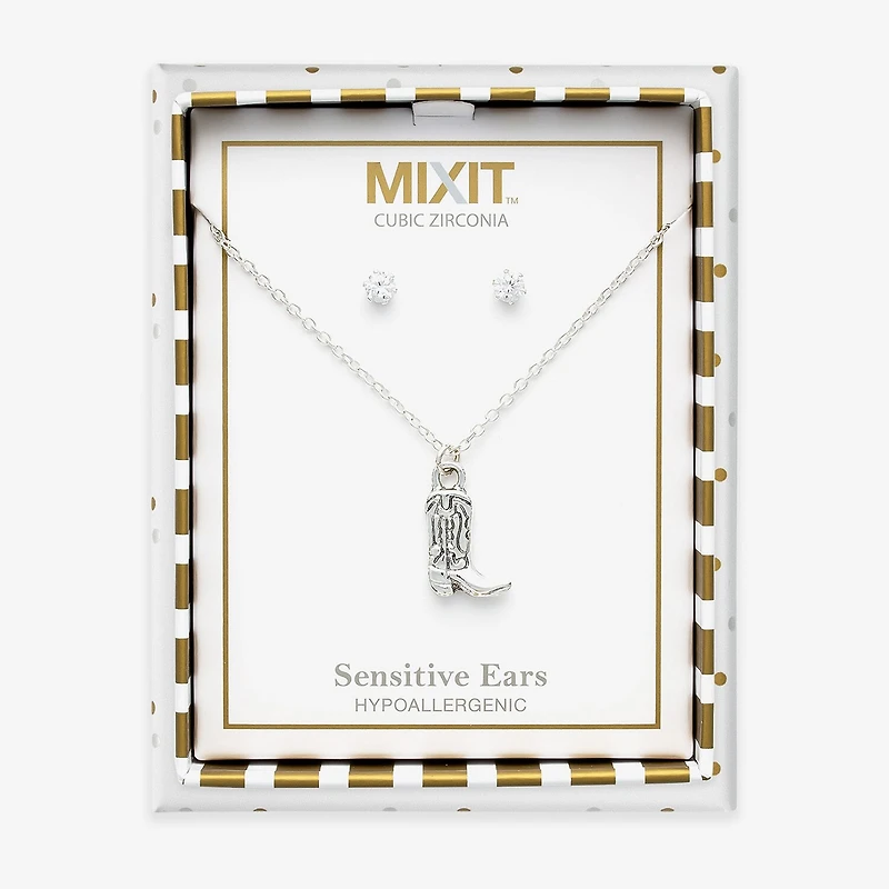 Mixit Womens Cubic Zirconia 2-pc. Jewelry Set