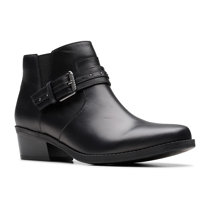 Clarks Womens Block Heel Booties