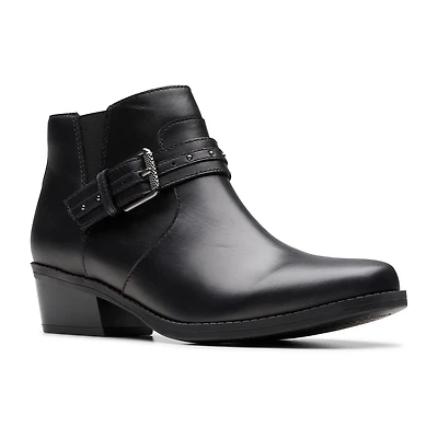Clarks Womens Block Heel Booties