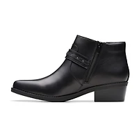 Clarks Womens Block Heel Booties