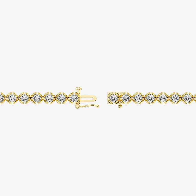 (F, Si1-Si2) Womens 5 CT. T.W. Lab Grown White Diamond Sterling Silver 7.5 Inch Tennis Bracelet