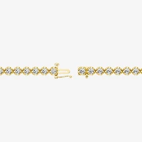 (F, Si1-Si2) Womens 5 CT. T.W. Lab Grown White Diamond Sterling Silver 7.5 Inch Tennis Bracelet
