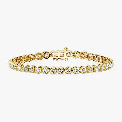 (F, Si1-Si2) Womens 5 CT. T.W. Lab Grown White Diamond Sterling Silver 7.5 Inch Tennis Bracelet