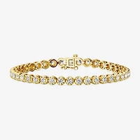 (F, Si1-Si2) Womens 5 CT. T.W. Lab Grown White Diamond Sterling Silver 7.5 Inch Tennis Bracelet
