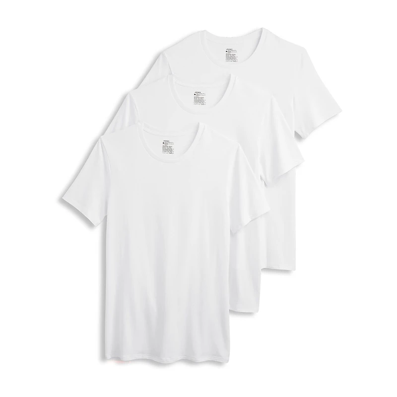 Jockey Mens 3 Pack Short Sleeve Crew Neck Moisture Wicking T-Shirt