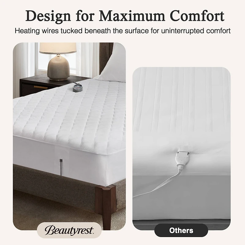Beautyrest Cotton Deep Pocket 20 Settings Heated Mattress Pad