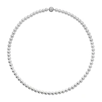 Womens Simulated White Simulated Pearl Sterling Silver Pendant Necklace