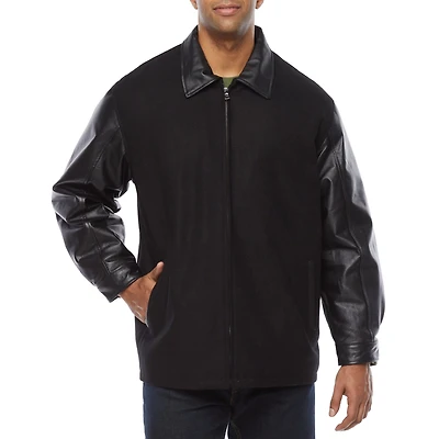 Vintage Leather Mens Big Heavyweight Varsity Jacket
