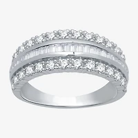 I Said Yes (H-I / I1) Womens 1 CT. T.W. Lab Grown White Diamond Sterling Silver Anniversary Band