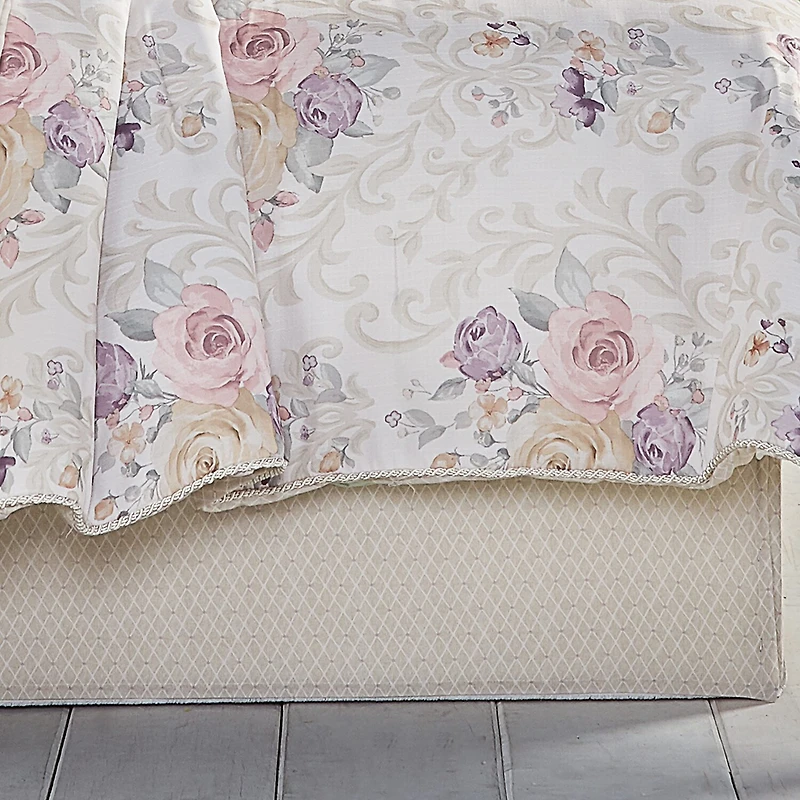 Royal Court Chardonnay 4-pc. Floral Midweight Reversible Comforter Set