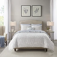 Madison Park Essentials Thelma Trees + Leaves Reversible Complete Bedding Set with Sheets