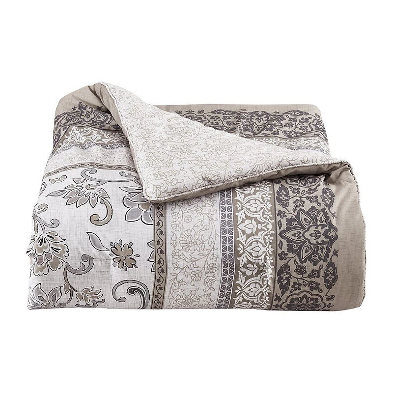 Royal Court Chelsea Grey 4-pc. Floral Midweight Reversible Comforter Set