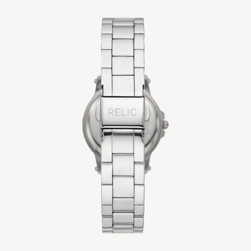 Relic By Fossil Womens Silver Tone Bracelet Watch Zr34646