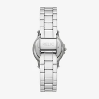 Relic By Fossil Womens Silver Tone Bracelet Watch Zr34646