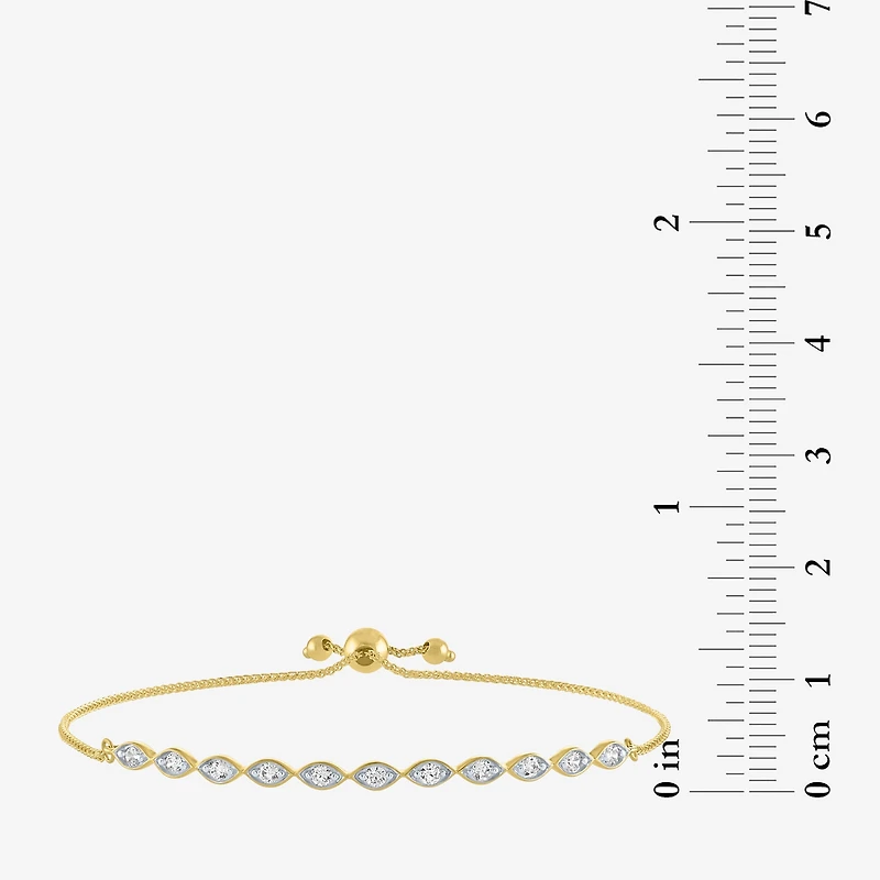 (G-H / Si2-I1) Womens 1/3 CT. T.W. Lab Grown White Diamond 10K Gold Bolo Bracelet