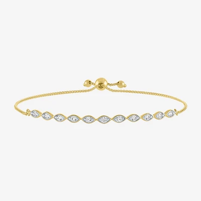 (G-H / Si2-I1) Womens 1/3 CT. T.W. Lab Grown White Diamond 10K Gold Bolo Bracelet
