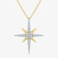 Diamond Addiction (G-H / Si2-I1) North Star Womens 1/4 CT. T.W. Lab Grown White 10K Gold 18 Inch Pendant Necklace