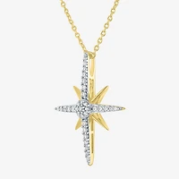 Diamond Addiction (G-H / Si2-I1) North Star Womens 1/4 CT. T.W. Lab Grown White 10K Gold 18 Inch Pendant Necklace