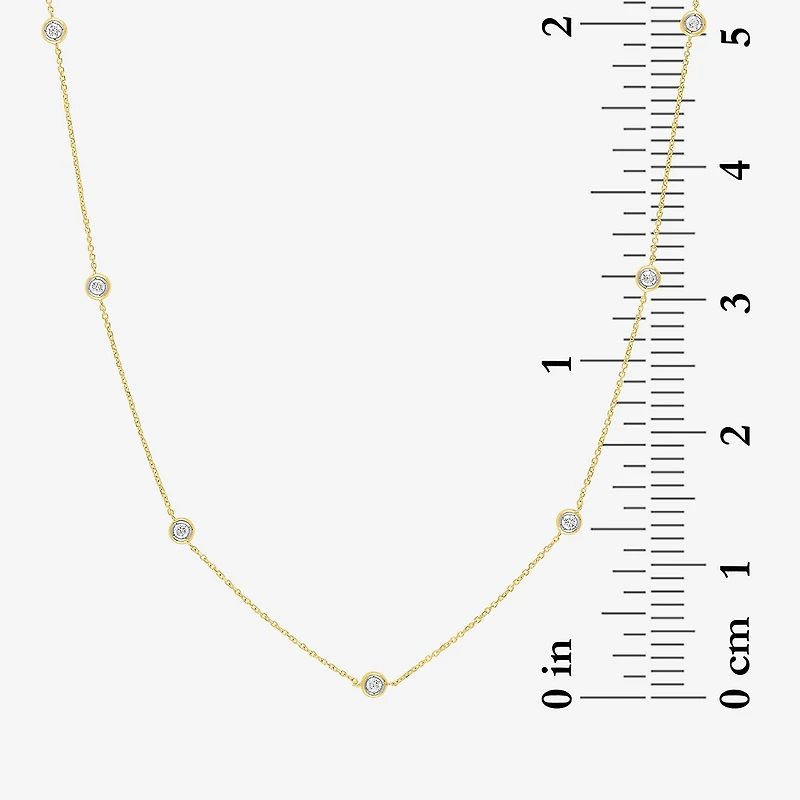 Diamond Addiction (G-H / Si2-I1) Womens 1/3 CT. T.W. Lab Grown White 10K Gold Pendant Necklace