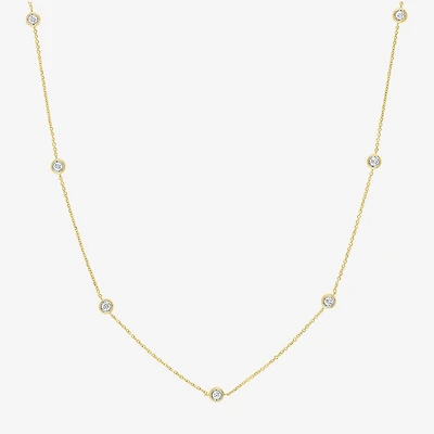 Diamond Addiction (G-H / Si2-I1) Womens 1/3 CT. T.W. Lab Grown White 10K Gold Pendant Necklace