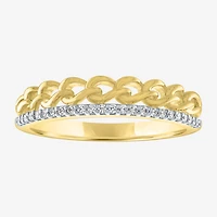 Diamond Addiction (G-H / Si2-I1) Womens 1/10 CT. T.W. Lab Grown White 14K Gold Over Silver Sterling Band