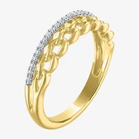 Diamond Addiction (G-H / Si2-I1) Womens 1/10 CT. T.W. Lab Grown White 14K Gold Over Silver Sterling Band