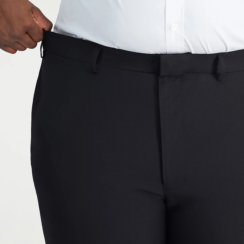 Haggar Smart Wash With Repreve Mens Big and Tall Classic Fit Flat Front Suit Pant