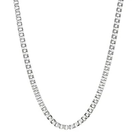 Mens Stainless Steel 22 Inch Box Chain Necklace
