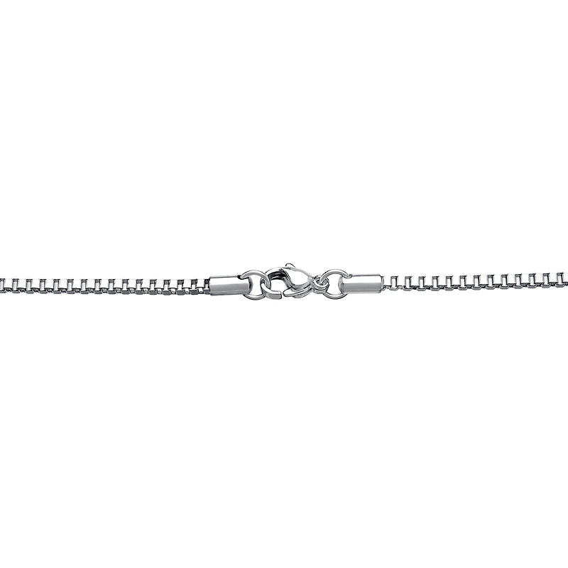 Mens Stainless Steel 22 Inch Box Chain Necklace
