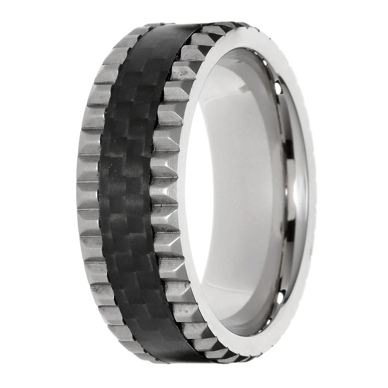 Mens 8MM Stainless Steel Band
