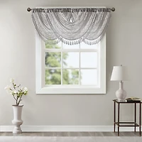 Madison Park Iris 38"W X 46"L Rod Pocket Waterfall Valance