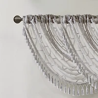 Madison Park Iris 38"W X 46"L Rod Pocket Waterfall Valance