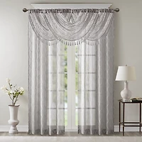 Madison Park Iris 38"W X 46"L Rod Pocket Waterfall Valance