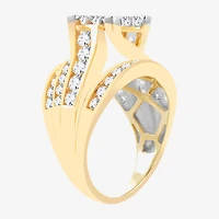 3 CT.T.W. Natural Diamond Side Stone Engagement Ring 10K or 14K Gold